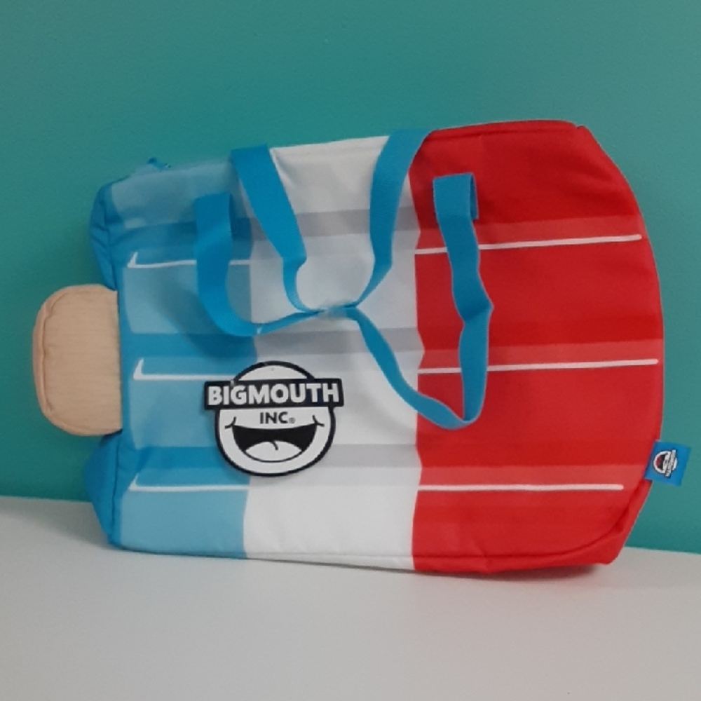 BigMouth Inc. Tri-Color Popsicle Tote, Picnic Cooler, Beach Bag, Red, Wht, Blue